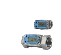 Digital Flow Meter Electronic Flow Meter Aluminum Alloy Digital Liquid Oil Portable Industrial Flow Sensor(2inch Al Alloy)