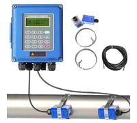 Digital Flow Meter, Wall-Mount Liquid Flowmeter with Sensors for Bidirectional Flow Measurement in Pipes DN25-6000mm, Accurate Liquid Tester