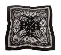 Digital Flower Print Head Scarf Bandana Hip Hop Head Scarf Music Festival Head Wrap Cycling Dance Scarf Handkerchief