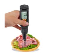 Digital Food PH Meter Water Temp Acidity Tester for Fruit Cheese Meat Bread Soil PH Meter 0.00~14.00