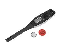 Digital Food Thermometer Instant Read Meat Thermometer Accurate Kitchen Tool for Grilling Cooking with Transparent LCD IPX5 ABS Material 8.3 Inch (Black)