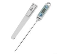 Digital Food Thermometer with Fast For Response Probe for Grilling Baking Brewing Candy Making, For Instant Read Kitchen Tool with Celsius Fahrenheit Display, Portable Pen Style Case, Black(white)