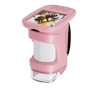 Digital for microscope for 1000x Handheld with 2.4 Inch IPS Screen - HD Pocket Scope for Coins Plants Skin - USB Rechargeable LED Light(Pink)