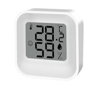 Digital For mini Thermometer Hygrometer with Large LCD Screen for Real Time Temperature and Humidity Readings in Home or Office (white)