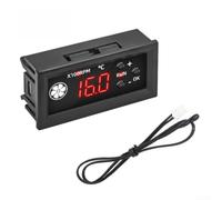 Digital for pwm Fan Controller with Temp Probe, 4-Wire DC 12V Regulator, 0-99.9C Display, Auto Stop, for PC Server Cooling(C)
