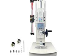Digital Force Gauge, 10-2000n Pull Force Tester, Manual Crank Vertical Tensile Test Bench With 5 Probes, 3 Types Of Clamps,For Tension And Compression Test Drop Test,Break Point(With ruler,100N)