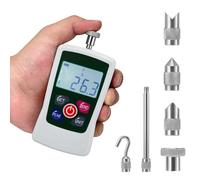 Digital Force Gauge, 500N Digital Pull Tester Dynamometer, 4 Types Unit (N, KG, LB, OZ) Real-Time/Peak/First Peak Modes, High-Precision Pressure Push-Pull Meter for Quality Control, Material Testing