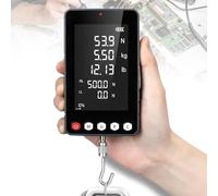 Digital Force Gauge, Force Gauge Push Pull Gauge, With LCD Display and 5 Pcs Probe, Units Newtons/pounds/kilograms, Screen Flip for Push-Pull Testing, Trigger Pull Measurement,300N