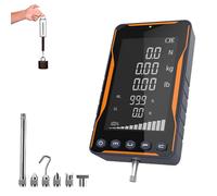 Digital Force Gauge, Portable Push and Pull Tester, High Precision Push and Pull Force Gauge with 5 Pcs Probe, 3 Measurement Mode, School Lab Mechanical, for Compression Test(200N)