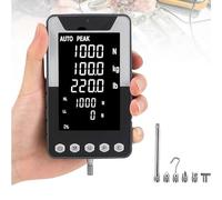 Digital Force Gauge Push Pull Gauge, 200N High-Precision Tensile Tester with 3.9-inch Extra-Large Screen, 3 Measurement Modes N/kg/lb, 5 Probes for Push-Pull Testing and Trigger Measurement