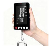 Digital Force Gauge Push Pull Gauge, Portable Force Meter, Equipped with 6 probes, Data can be synchronized in real time, for Teaching School Lab Mechanical Physics