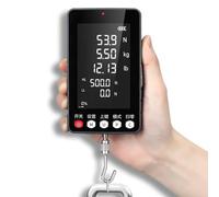 Digital Force Gauge Push Pull Meter, 3-Unit Conversion N/kg/l, Includes 5 Interchangeable Probes, Ideal for Teaching Mechanical Physics