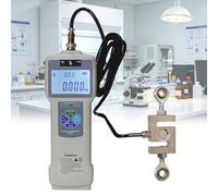 Digital Force Gauge Tester with External Load Cell, USB Data Output, Peak Capture, 3 Units (Kgf/N/Lbf), Backlit Display for Lab Tension Tests 50Lbf