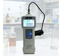 Digital Force Gauge with External Push Pull Sensor, Data Logging and PC Analysis Software, Rugged Metal Case for Automotive Parts, Textile, Laboratory Research, Production Line