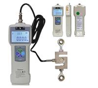 Digital Force Gauge with External Sensor, Real-time and Peak Mode, 0.01N Resolution, Clear Display, USB Data Output for Tension, Compression & Testing