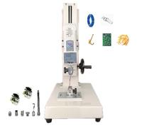 Digital Force Test Bench, Manual Push Pull Test Bench 10-1000N with 5 Fixtures, Travel 0-180mm, Stores 999 Data Sets, Ideal for Textiles and Sports Testing