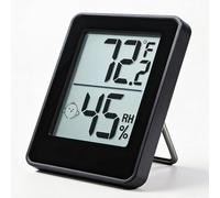 Digital Fridge Thermometer, Mini Indoor Temperature Gauge with Magnetic Back, Celsius/Fahrenheit Switch, Home Refrigerator Freezer Thermometer with Battery Included, Compact and Easy to Use (1 Black)