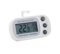 Digital Frigerator Thermometer,Waterproof Refrigerator and Freezer Thermometer,Waterproof Fridge Freezer Thermometer, Large LCD Screen, Stand and Back, for Room Kitchen (white)
