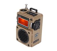 Digital Full Band Timing Radio, FM/AM/SW/WB Worldwide Broadcast Receiver, Portable Music Player Built in TF Card Playback/Alarm Clock/Backlight LCD Display (Khaki)