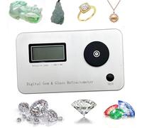 Digital Gemstone Refractometer, Jewelry Tester Tool for Identifying Refractive Index 1.300-3.000, Accurate Measurement ±0.005 for Gold, Silver & Diamond
