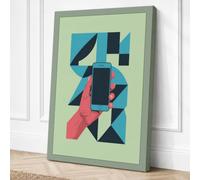 Digital Geometry Geometric Canvas Wall Art Print 24x16 Inch (61 x 41 cm)