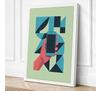 Digital Geometry Geometric Canvas Wall Art Print 24x16 Inch (61 x 41 cm)