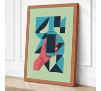 Digital Geometry Geometric Canvas Wall Art Print 24x16 Inch (61 x 41 cm)