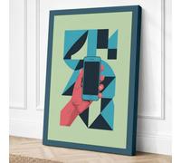 Digital Geometry Geometric Canvas Wall Art Print 30x20 Inch (76 x 51 cm)