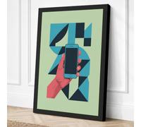 Digital Geometry Geometric Canvas Wall Art Print 30x20 Inch (76 x 51 cm)