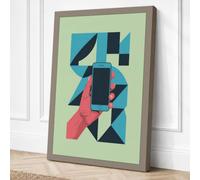 Digital Geometry Geometric Canvas Wall Art Print 36x24 Inch (91 x 61 cm)