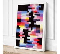 Digital Glitch Abstract Canvas Wall Art Print 30x20 Inch