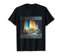 Digital Glitch Art Abstract Spectrum T-Shirt