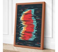 Digital Glitch Forms Canvas Wall Art Print 36x24 Inch