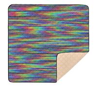 Digital Glitch Matrix Soft Thick Baby Playmat for Indoor Outdoor Water Resistant Baby Kick Crawling Mat for Babies Infants Toddlers, 50'' x 50''