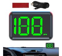 Digital GPS Car Speedometer MPH HUD | Smart HUD Head-up Display Speedometer | Heads Up Display For Car | LED Large Font Speedometer Set With USB Car Charger | Digital Speedometer With 3.2-Inch LED