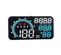 Digital GPS HUD Car Speedometer With OBD2, Slope Meter And Accelerometer, 5.8 Inch Display, Overspeed Alarm, Fatigue Reminder, Clock, Date And Driving Data, Fit For Cars, Black