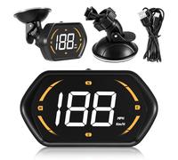 Digital GPS Speedometer Car HUD, Heads Up Display With Real-Time Speed, Auto Gps Speedometer MPH with USB Car Charger & Suction Cup Holder Plug and Play for All Cars