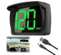 Digital GPS Speedometer Car kmh HUD, Heads up display, Real-Time Speedometer Car Suitable for Truck, SUV, Motorcycle, USB Plug & Play, LED Large Font - Clear & Accurate (KMH)