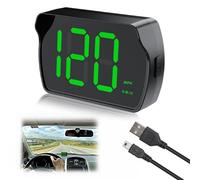 Digital GPS Speedometer Car mph HUD, Heads up display Car Speedometer, Real-Time Speedometers Cars, USB Plug & Play, Suitable for Truck, SUV, Motorcycle, LED Large Font - Clear & Accurate (MPH+KMH)