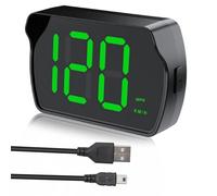 Digital GPS Speedometer Car MPH HUD, Heads up display, Real-Time Speedometer Car Suitable for Truck, SUV, Motorcycle, USB Plug & Play, LED Large Font - Clear & Accurate (MPH+KMH)