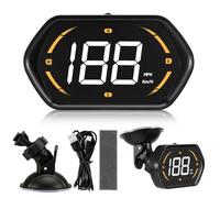 Digital GPS Speedometer HUD for Cars, Real-Time MPH Heads-Up Display, Auto GPS Speedometer with USB Charger & Suction Cup Mount, Plug & Play for All Cars