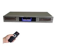 Digital Graphic Effects Tuning Equalizer, 20 Band Hifi Sound Tuning System, with Remote Control, Dynamic Rhythm High Mid Bass Adjustment, for Home Studio and Recording Use(Gold)