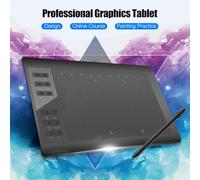 Digital Graphic Tablet, 10x6 Inch Professional Drawing Tablet with 8192 Pressure Levels, 12 Express Keys, 5080LPI Resolution, for PC, Laptop, Smartphone Connection