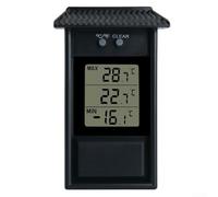 Digital Greenhouse Thermometer, Weatherproof Max Min Thermometers For Outdoor Garden, Large Clear LCD Display, -20~50℃ Range(Black)