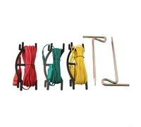 Digital Ground Resistance Meter Testing Kit, with 3 Color Coded Wires 2 Auxiliary Earth Bars for Electrical Measurement