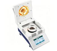 Digital Halogen Moisture Analyzer with 1mg Readability, 0.02% Precision Lab Moisture Tester for Agriculture, Medicine, Plastic 50g/0.001