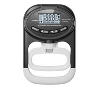 Digital Hand Dynamometer with Large LCD Panel and Auto Shut Off for Efficient Grip Strength Tracking in Athletic Development Programs (Black and white)