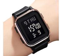 Digital Hand Watch - Waterproof LED Screen Timepiece Outdoor Sports Accessory Modern Square Display Men’s Unisex Chronograph Touch Button Classic Stylish Comfortable Silicone Band Durable Shock Resist