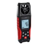 Digital Handheld Wind Speed Meter Anemometer for Air Velocity, Temperature Outdoor High Accuracy Anemometer Gauge Max/Min Data Hold, Battery Indicator