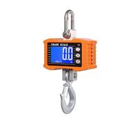Digital Hanging Scale 1000Kg/2204Lbs Lcd Backlight Hook Scales Unit Change/Data Hold For Construction, Factory, Farm Easy To Read Data,Orange